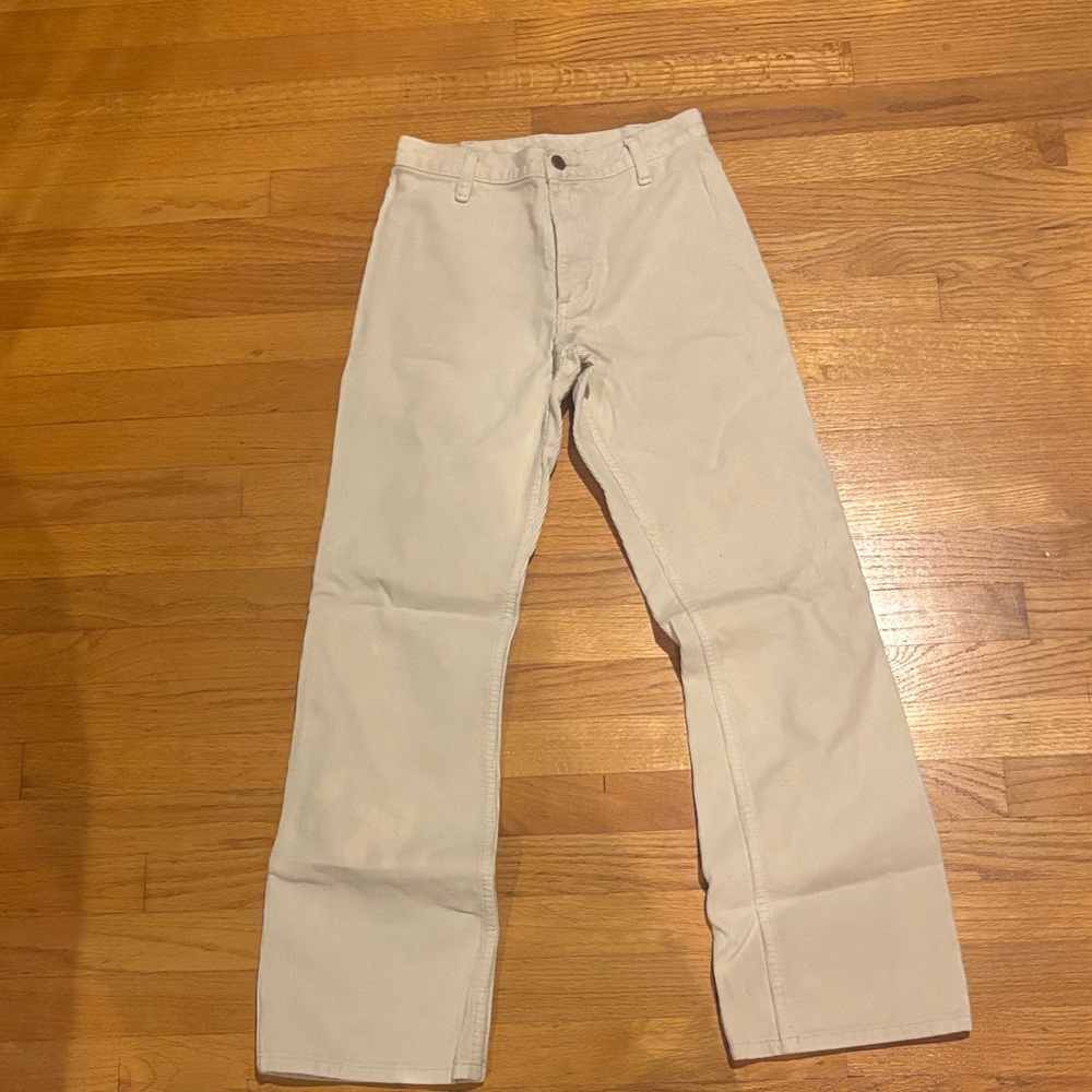 Brandy Melville Cream Corduroy Pants